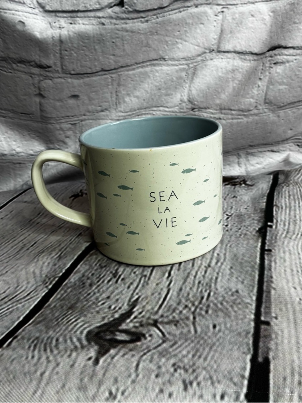 5/$20 Place & Time Sea La Vie Fish Ceramic Coastal Coffee Mug Cup Under the Sea